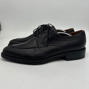 Faconnable Alan Men Oxford Dress Shoes 13M Black Leather Split Toe Made In Italy